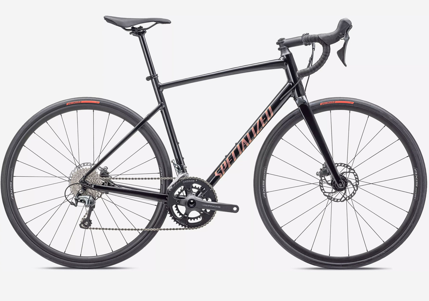 2025 Specialized Allez Sport Unisex Road Bike, Tarmac Black side view