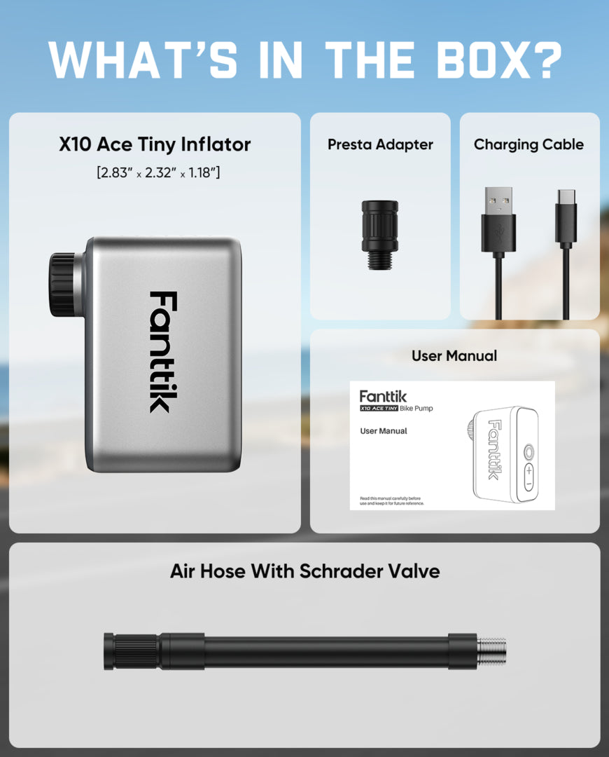 Fanttik X10 Ace Tiny Mini Electric Bike Pump image 5
