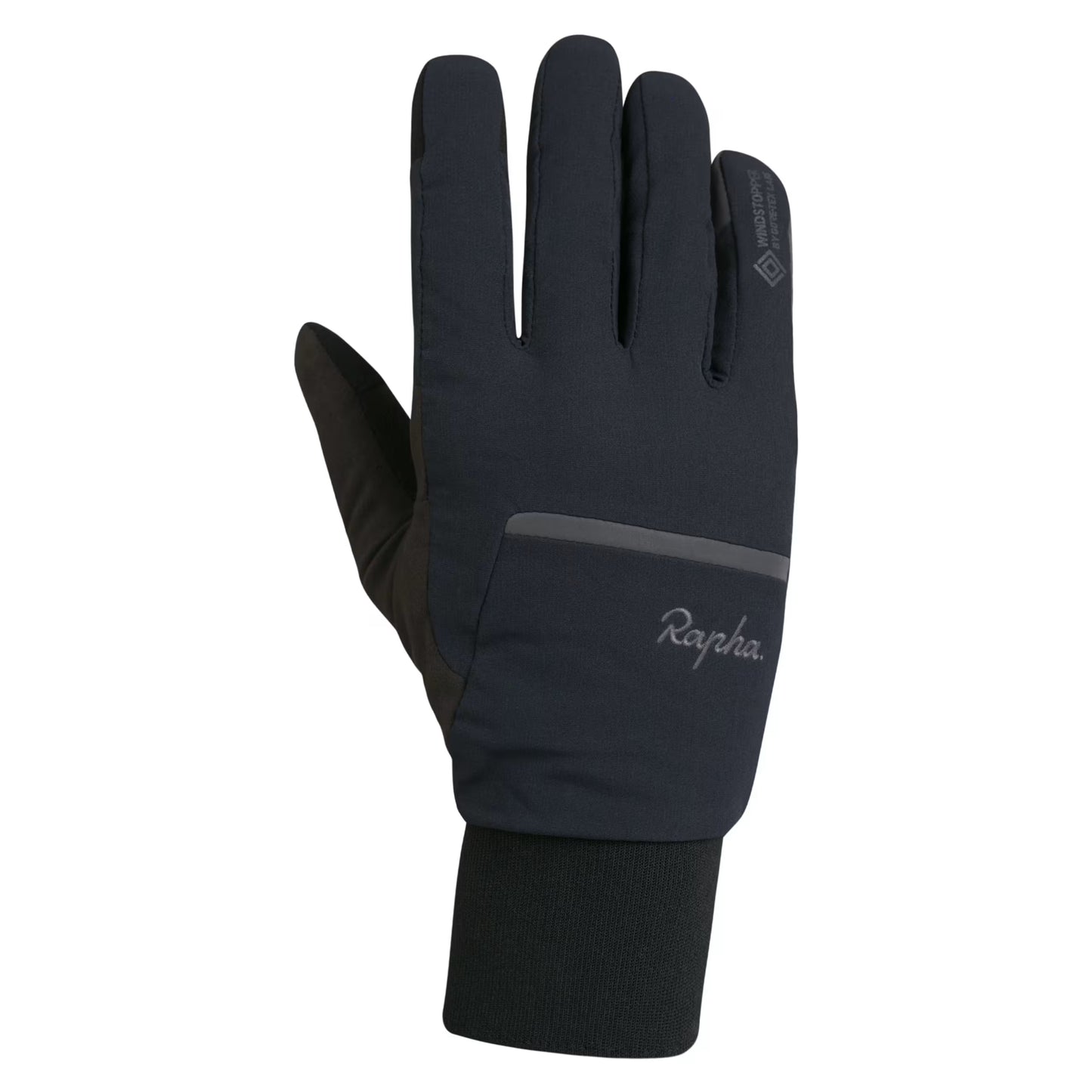 Rapha Unisex Windstopper Insulated Gloves, Black/Grey Reflective image 3