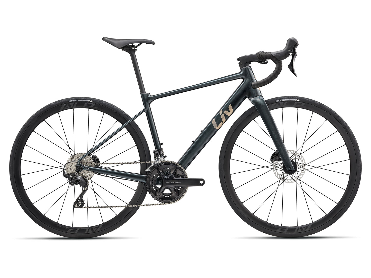 2027 Giant BeLiv SL 0 Women's Endurance Road Bike, Asphalt Green image 2