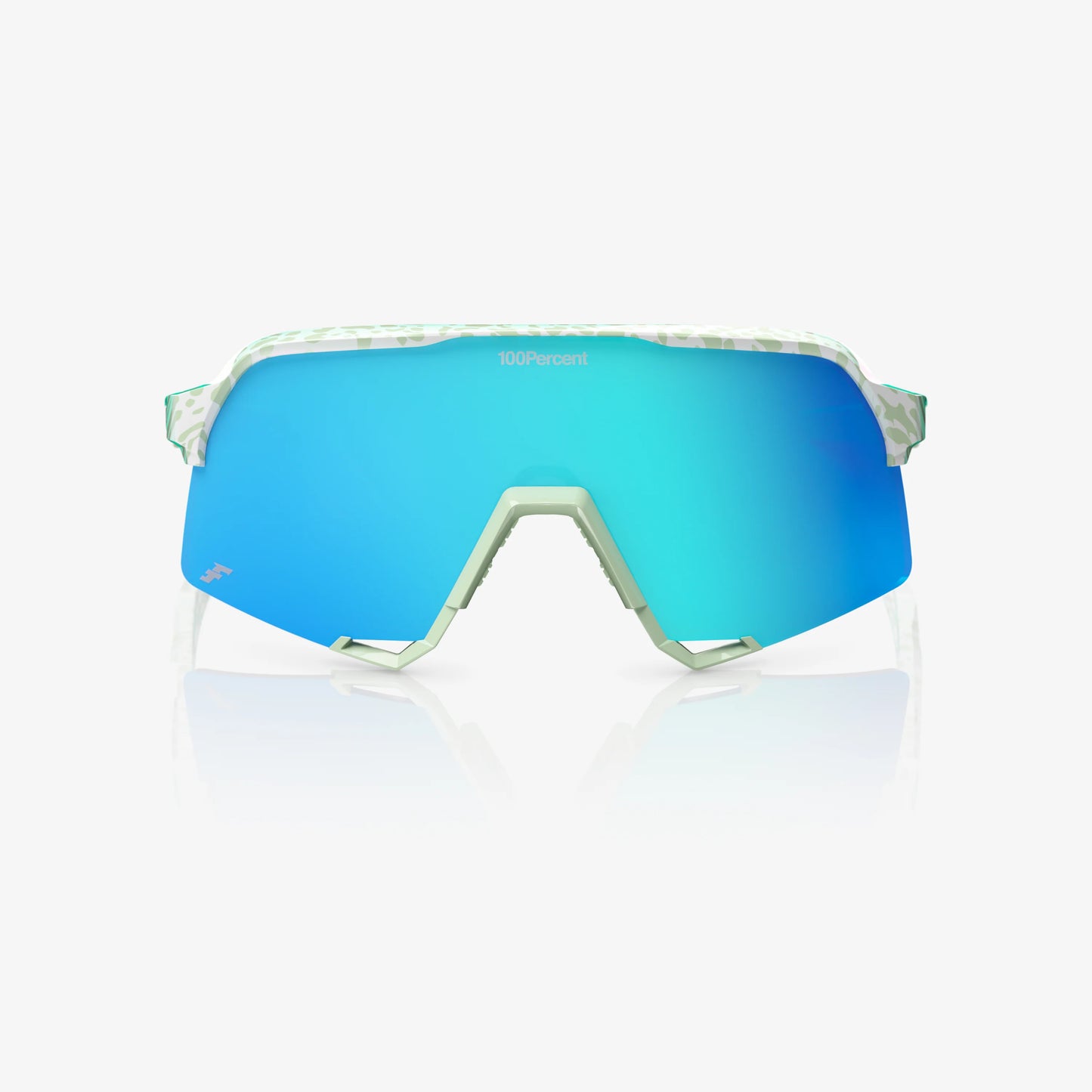 100% S3 - LE Elly 2 Unisex Cycling Sunglasses, Polished Light Green with Blue Topaz Mirror Lens 61005-00001 image 3