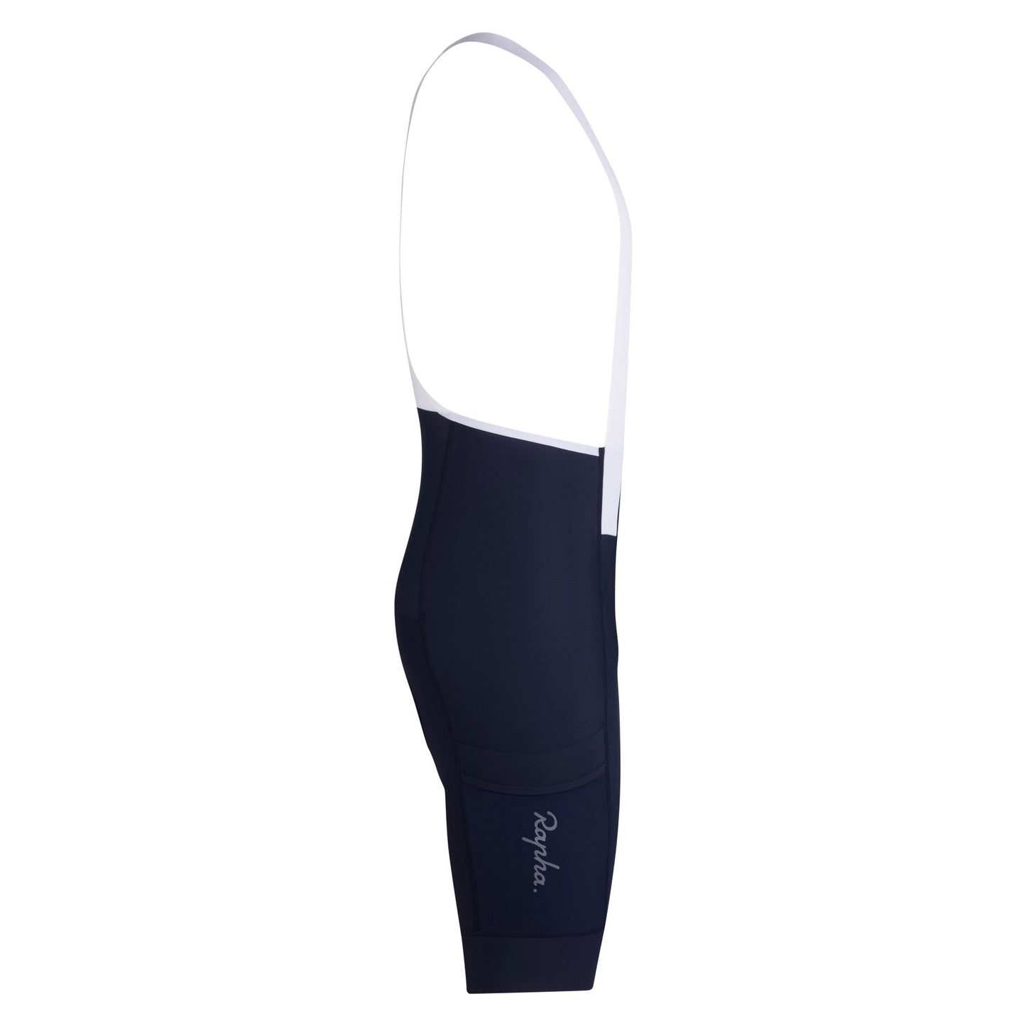 Rapha Men's Brevet Element Bib Shorts - Dark Navy/White Side