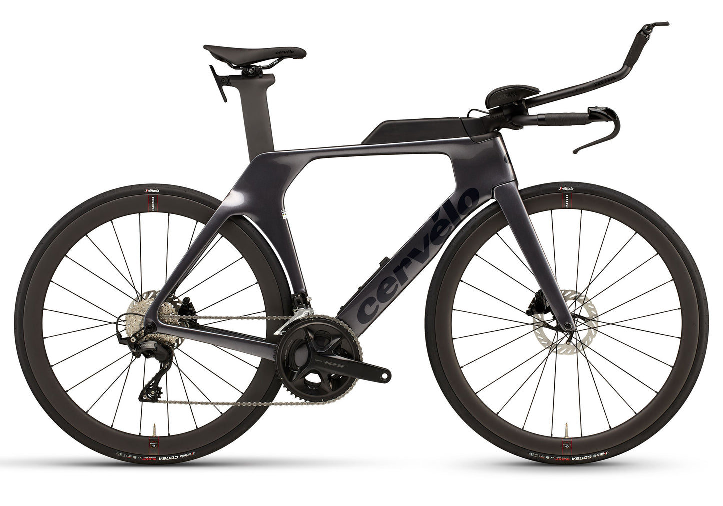 2026 Cervélo P 105 Race Unisex Time Trial/Triathlon Bike, Basalt