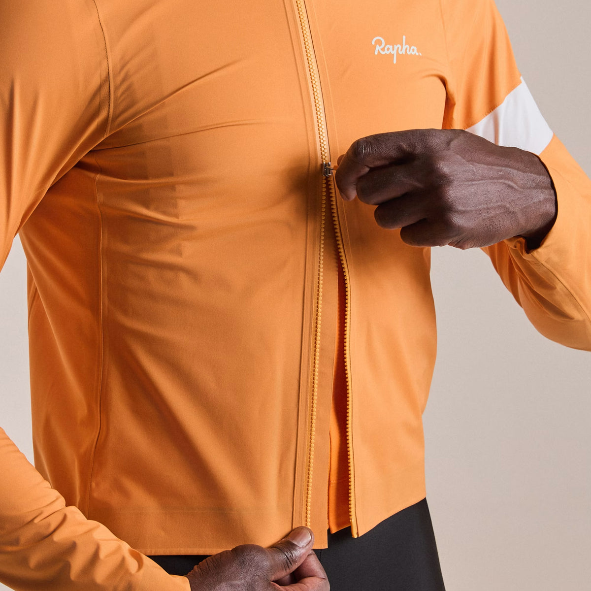 Rapha Men's Core Rain Jacket III Orange/White image 5
