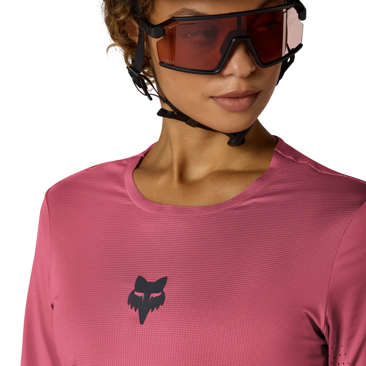 Fox Flexair Women's Short Sleeve Mountain Bike Jersey - Berry image 6