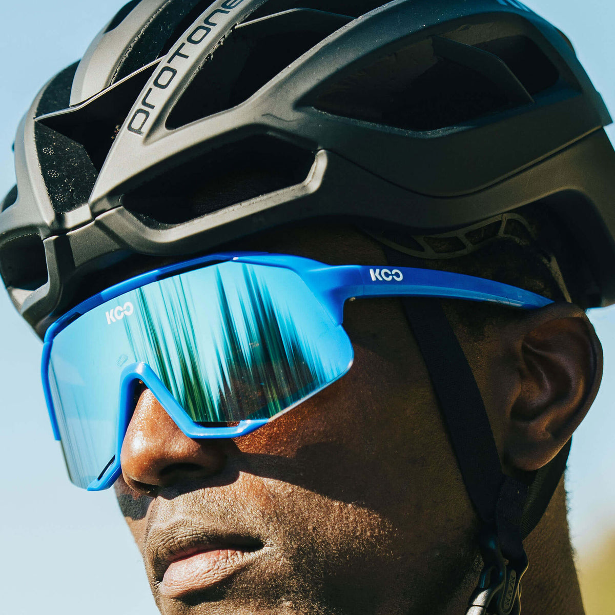 Koo Demos Unisex Cycling Sunglasses - Blue with Blue Mirror Lens image 5