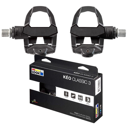 Look Keo Classic 3 Road Pedals With Keo Grip Cleats - Black