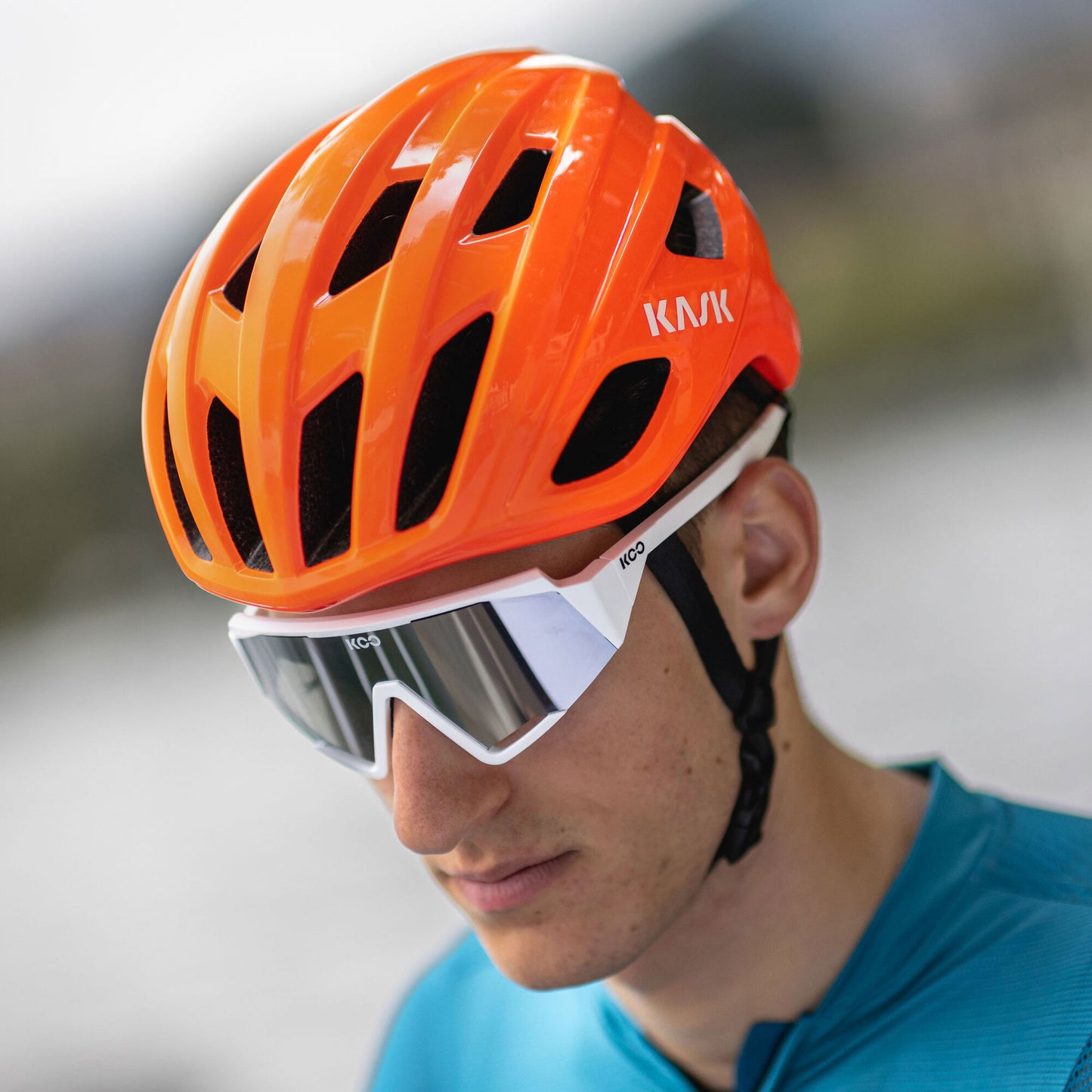 Kask Mojito3 WG11 Unisex Road Cycling Helmet, Orange Fluo image 4