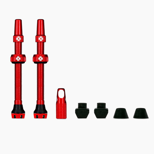 Muc-Off Tubeless Valve Kit - Tyre Insert Compatible Red 60mm