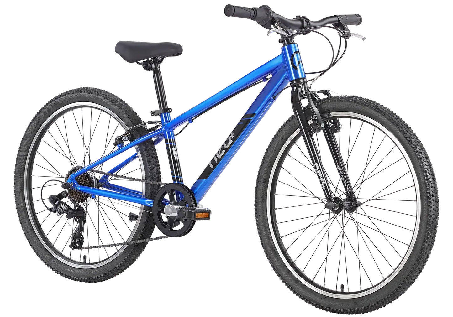 Neo+ 24 7 Speed Children's Bike, Chrome Blue, Age 5-8 Years, Rider Height: 130-160cm 26531