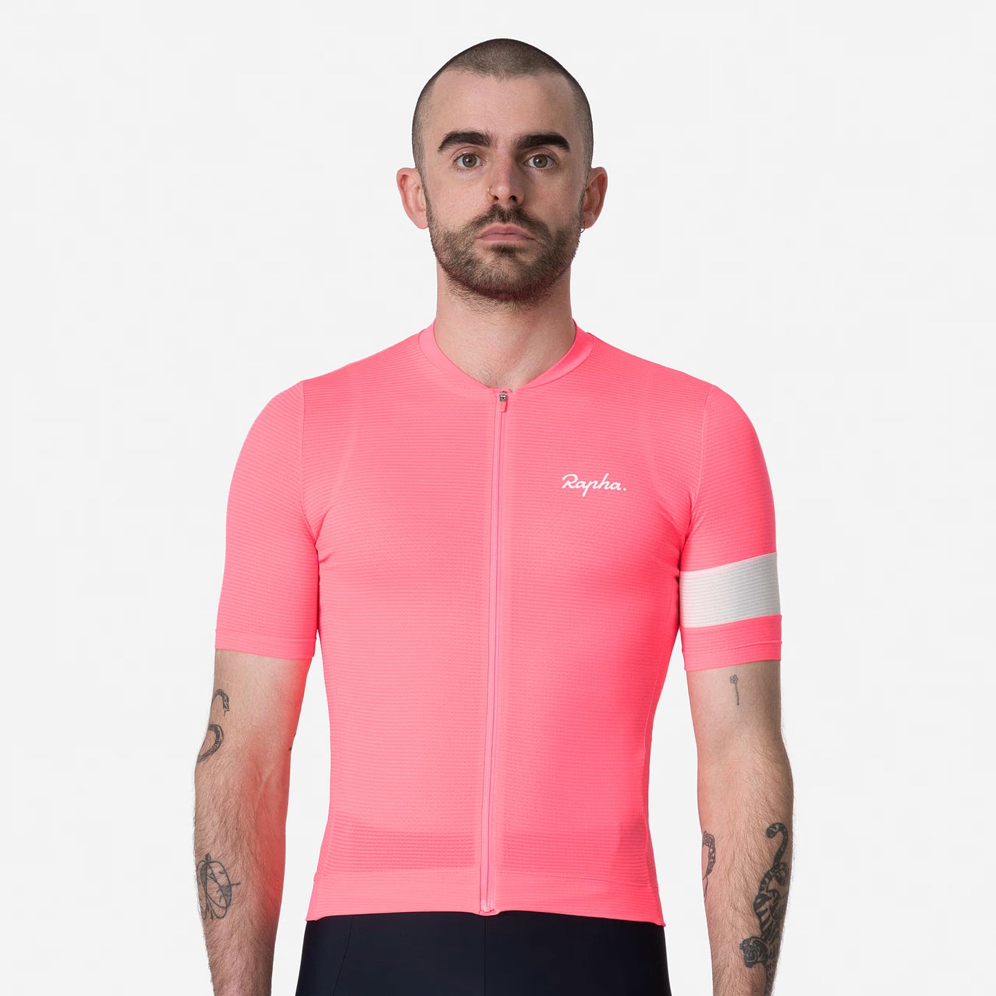 Rapha Men's Core Lightweight Jersey - High-Vis Pink detail 3