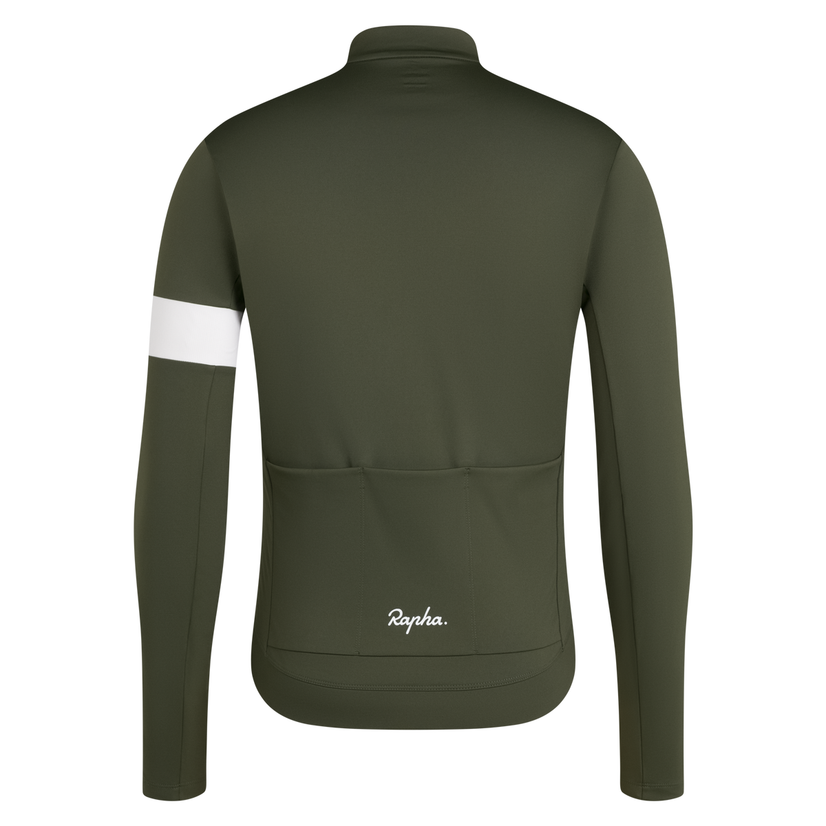 Rapha Men's Core Thermal Long Sleeve Jersey - Dark Green/White BNE01XXDDW image 2