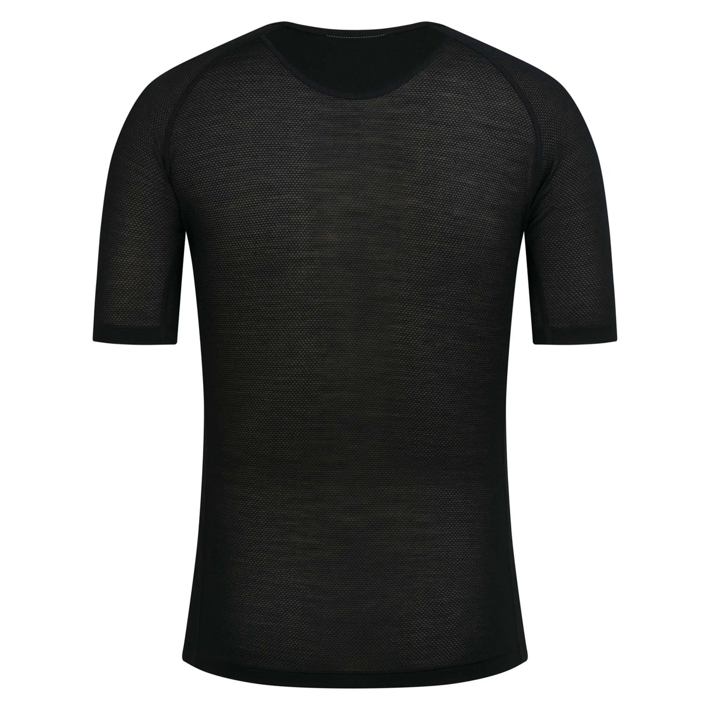 Rapha Men's Merino Lightweight Base Layer Short Sleeve, Black rear view