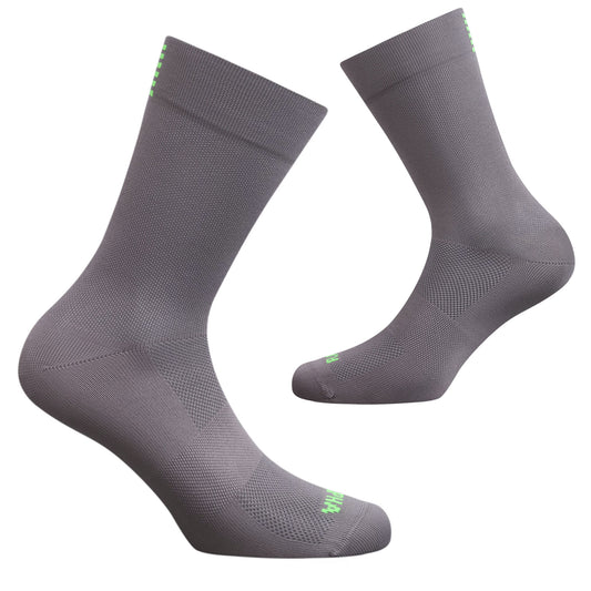 Rapha Unisex Pro Team Socks, Regular Cuff - Mushroom / Fluorescent Green