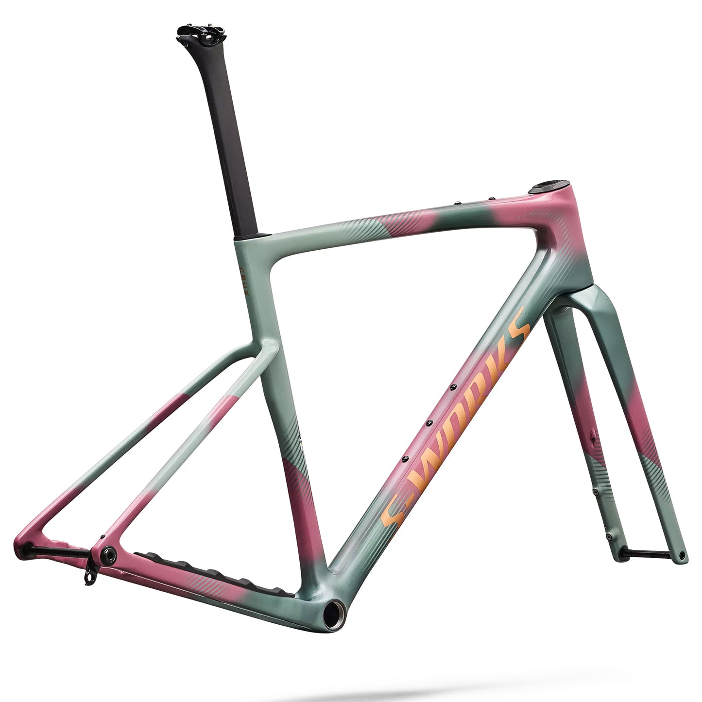2027 Specialized S-Works Crux Frameset , Agave Grey / Photon Tint Over Silver Dust image 3