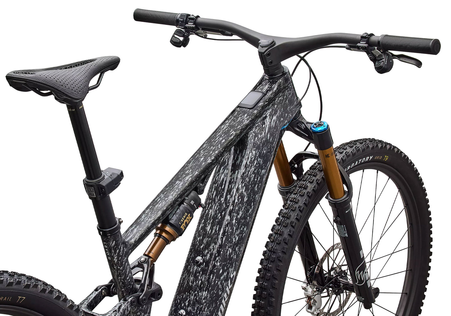 2026 Specialized S-Works Turbo Levo R Unisex Electric Mountain Bike, Gloss Shadow Silver Speckle Over Carbon 95226-0002,95226-0003,95226-0004,95226-0005 image 7