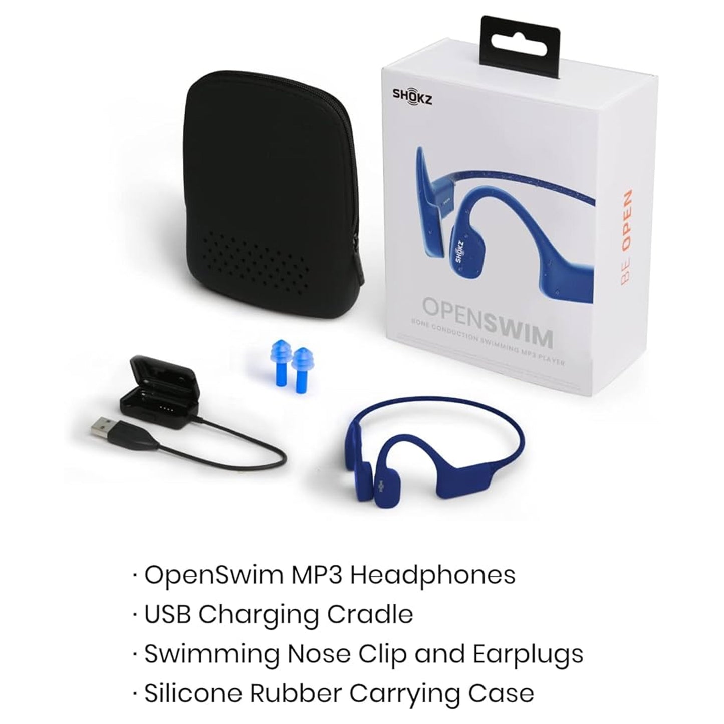 Shokz OpenSwim MP3 Headphones - Blue