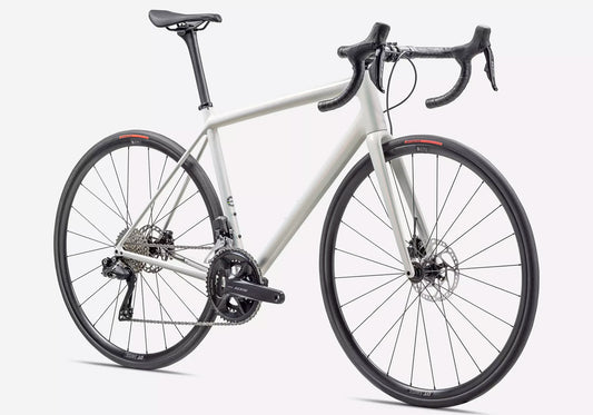 2023 Specialized Aethos Comp - Shimano 105 Di2 Unisex Road Bike, Gloss Red Ghost Pearl over Dune White