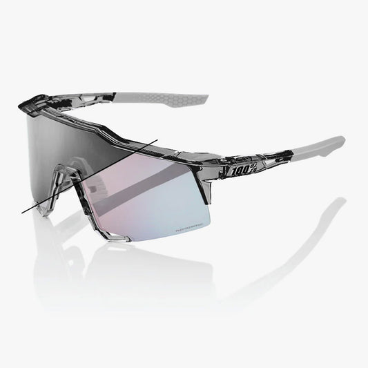 100% Speedcraft Cycling Sunglasses Polished Translucent Grey - Rose Gold Photochromic Lens