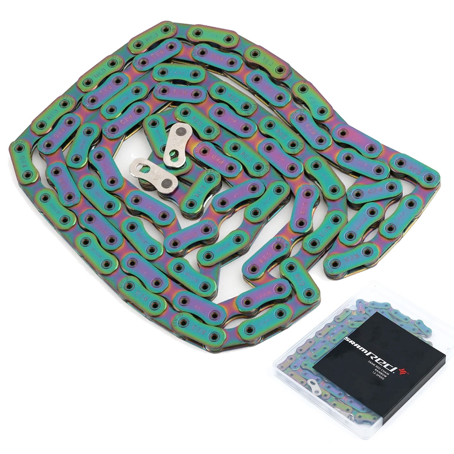 SRAM RED AXS 12 Speed Chain 120 Link, Rainbow โ