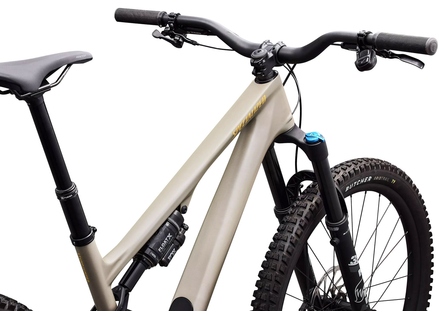 2026 Specialized Stumpjumper 15 EVO Comp Unisex Mountain Bike, Satin Sandstone Metallic image 4