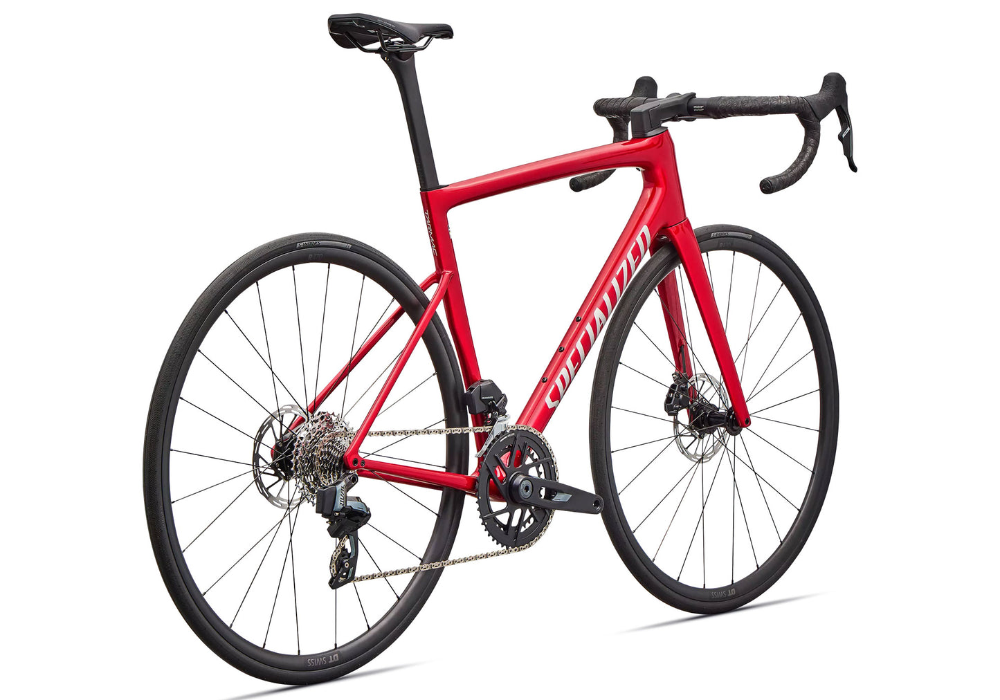 2026 Specialized Tarmac SL8 Comp SRAM Rival AXS, Gloss Red Tint Over Silver Dust image 4