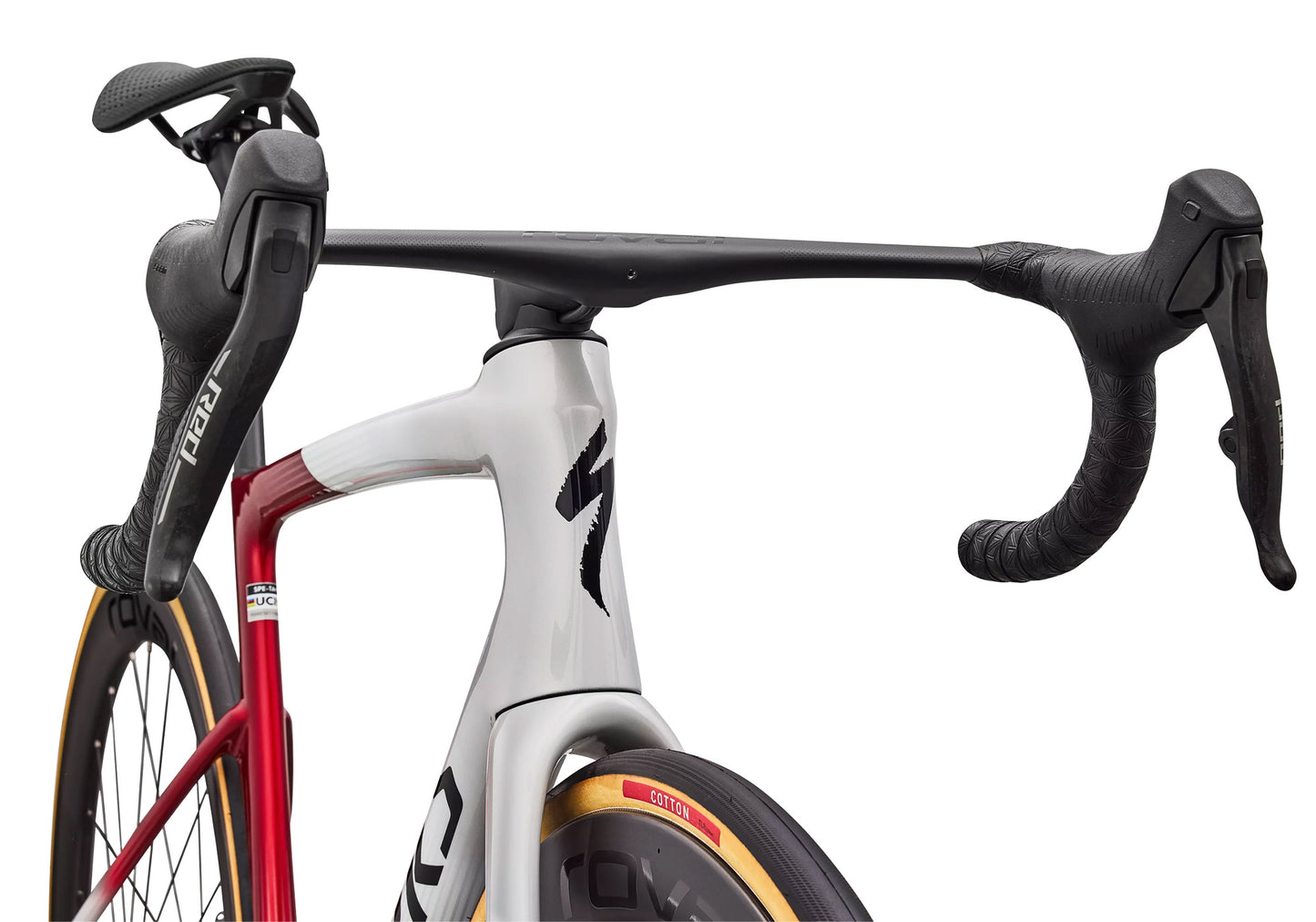 2027 Specialized S-Works Tarmac SL9 SRAM Red AXS, Unisex Road Bike, Dune White/Vivid Red image 6