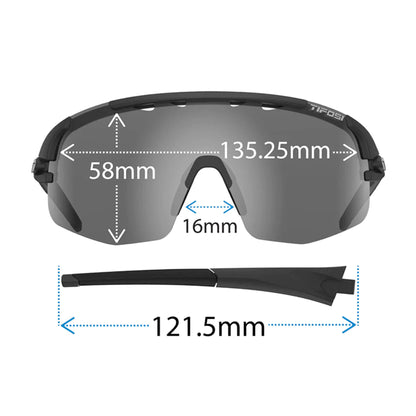 Tifosi Sledge Lite Cycling Sunglasses With Three Interchangeable Lenses - Matt Black