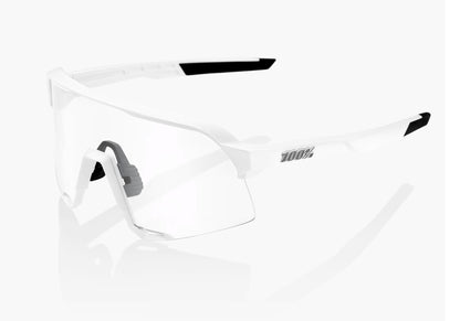 100% Eyewear - S3, White with Hyper Silver Mirror Lens + Clear lens Included