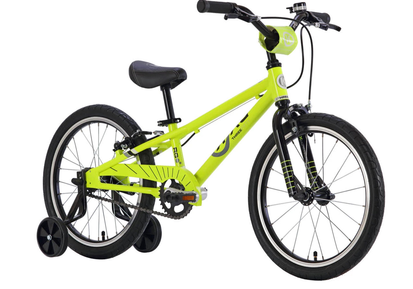 BYK E350 Boys Bike, 4-6 Years, Neon Yellow/Black, Woolys Wheels Sydney