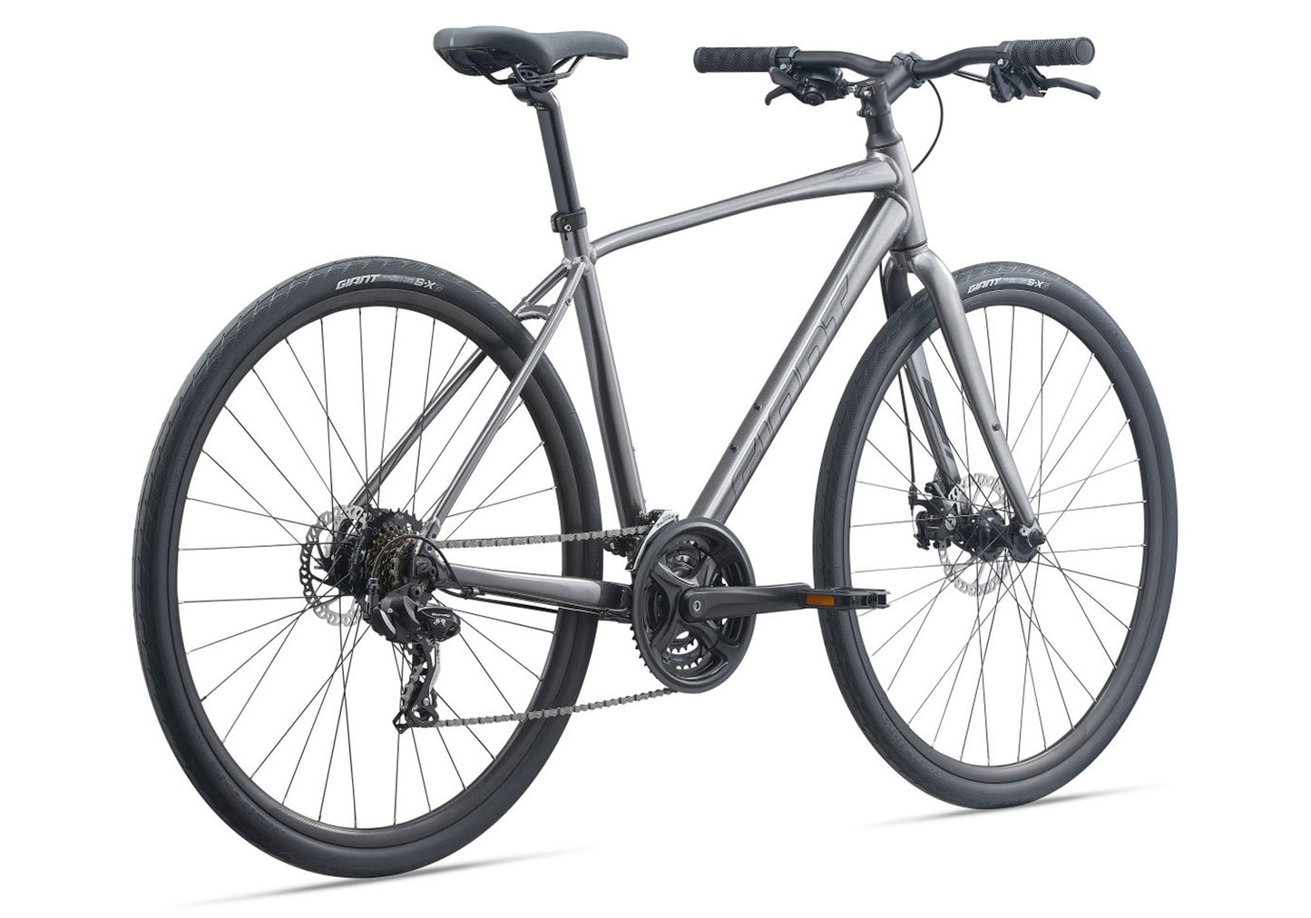 Giant Cross City 3 Disc Men's Fitness Bike - Metallic Grey