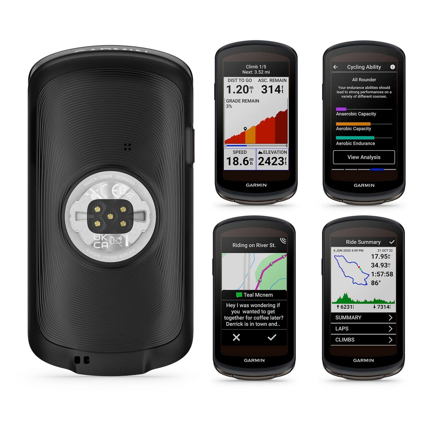 Garmin Edge 1040 Solar Bicycle Computer with GPS