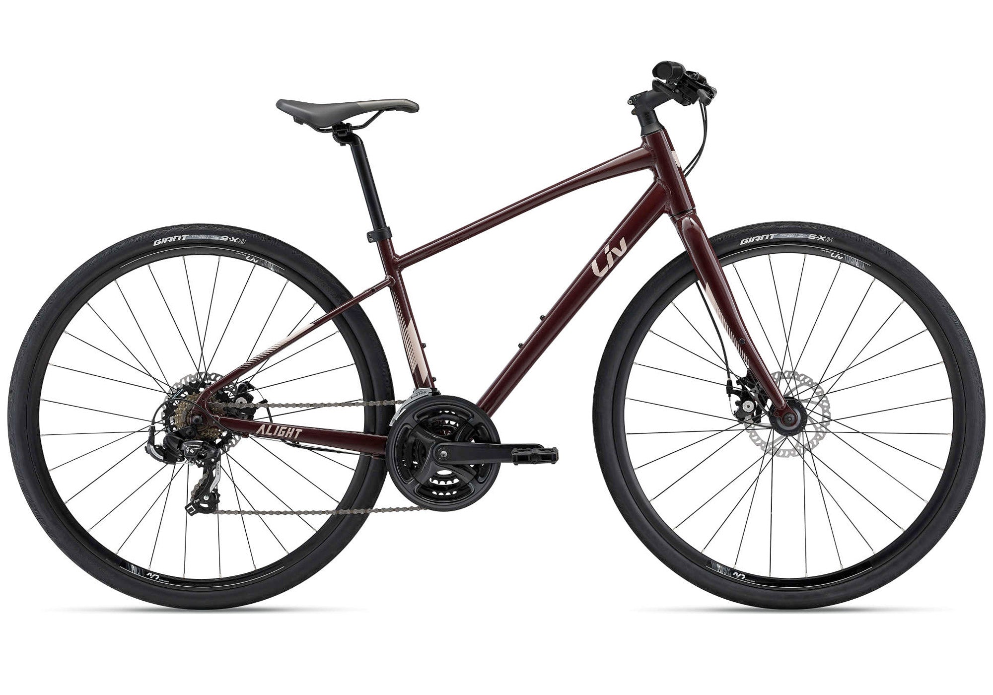 giant womens hybrid bicycles USED Liv Escape Bike Small Black/Purple 3x8 speed Hybrid Bikes Giant Expression N7