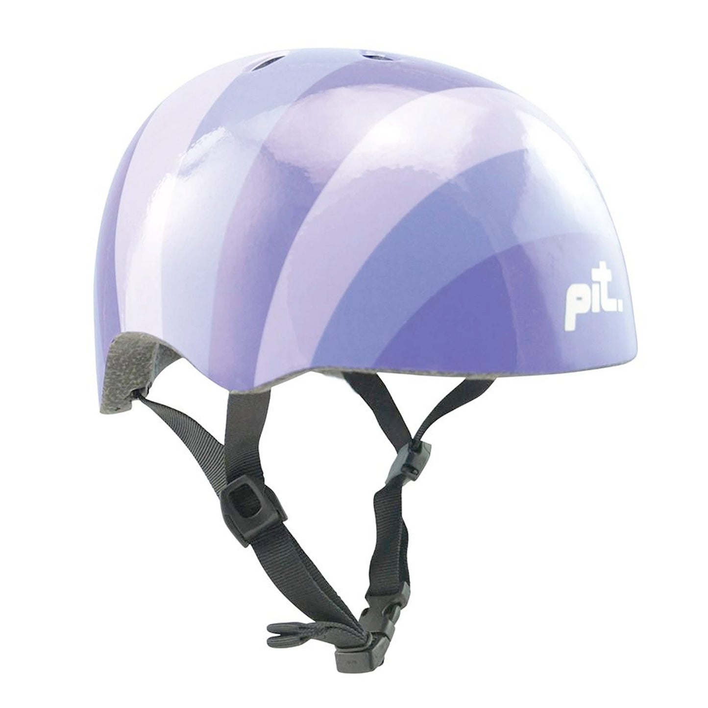 Pit Kids Bike and Skate Helmet, Stripes Purple buy online at Woolys Wheels Sydney