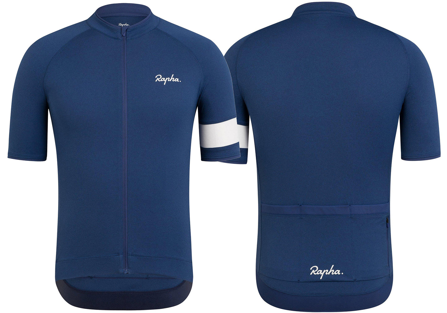 Rapha Core Mens Jersey, Navy Marle Woolys Wheels Sydney