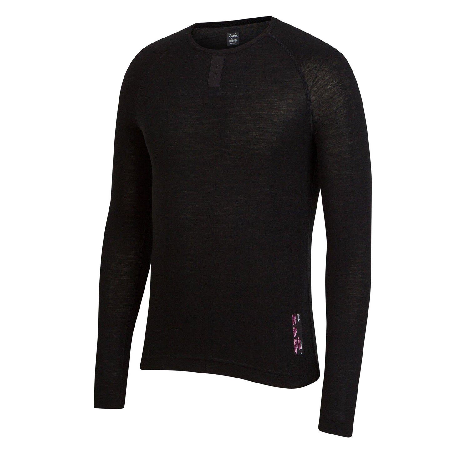 Rapha Mens Merino Long Sleeve Base Layer - Black