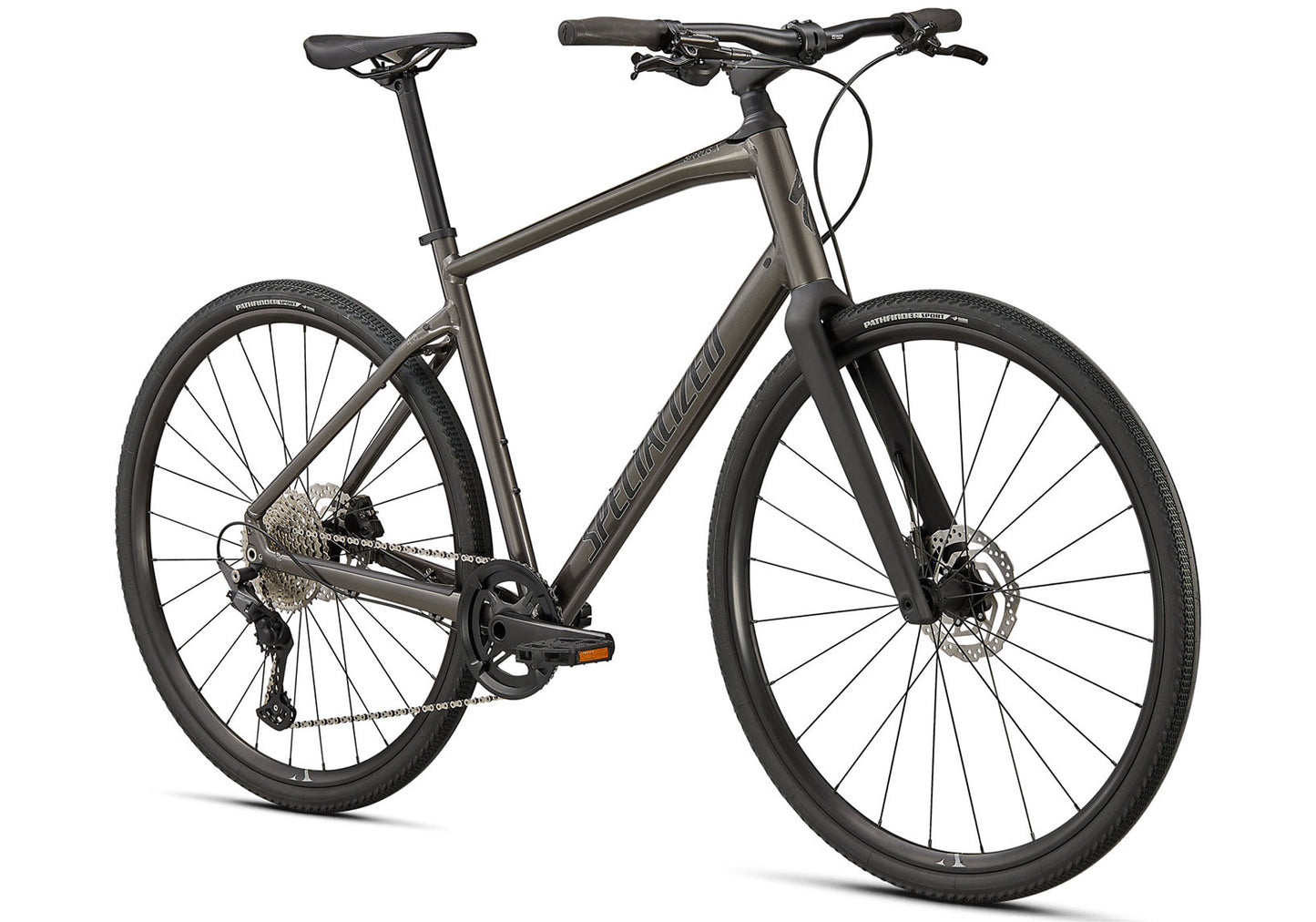 2021 Specialized Sirrus X 4.0, Gloss Smoke, Unisex Fitness Bike, Woolys Wheels Sydney