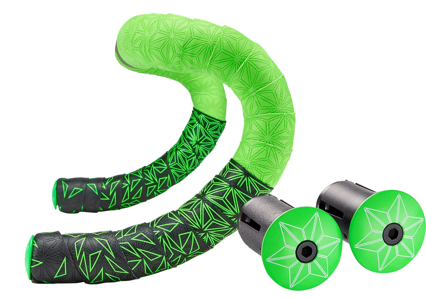 Supacaz Kush Bar Tape Neon Green StarFade Woolys Wheels