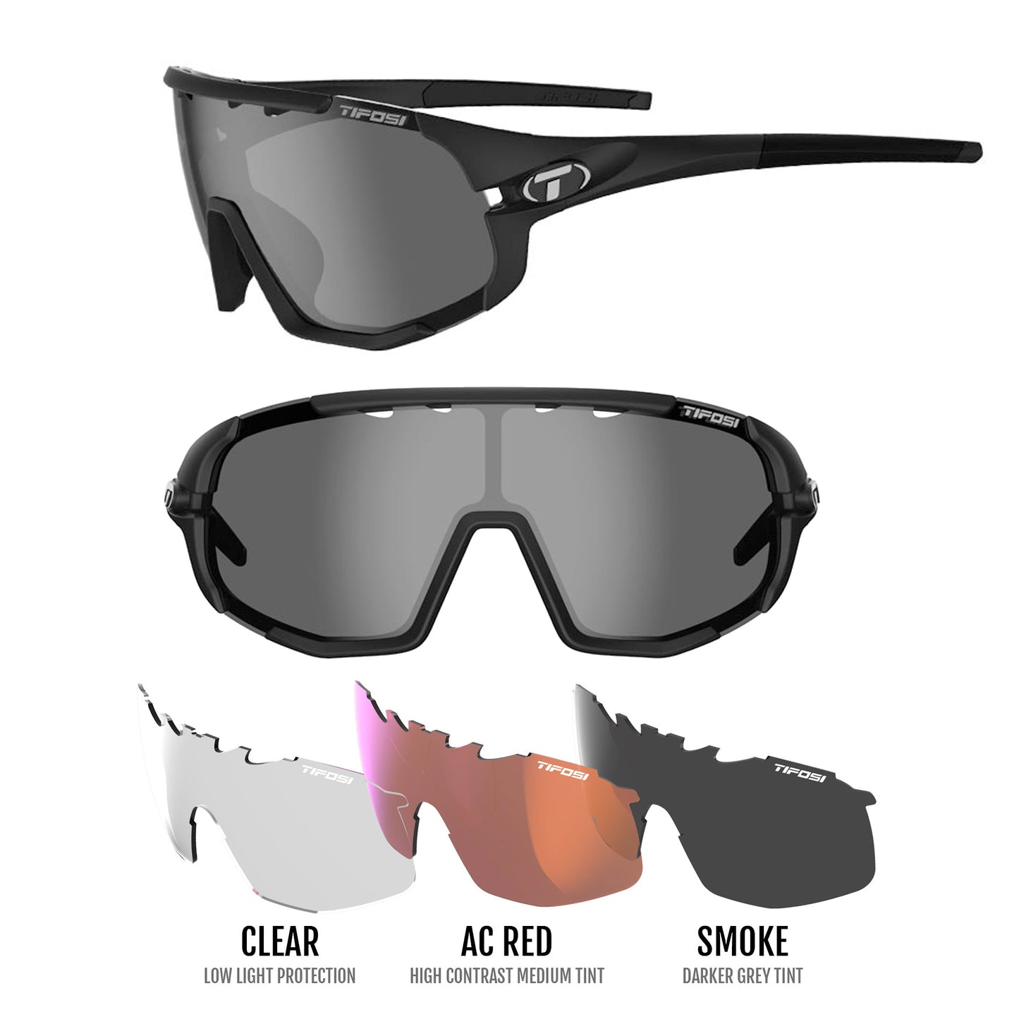 Tifosi Sledge Matte Black Cycling Sunglasses buy online Woolys Wheels Sydney Brisbane, Melbourne, Hobart, Adelaide, Perth, Darwin, Canberra