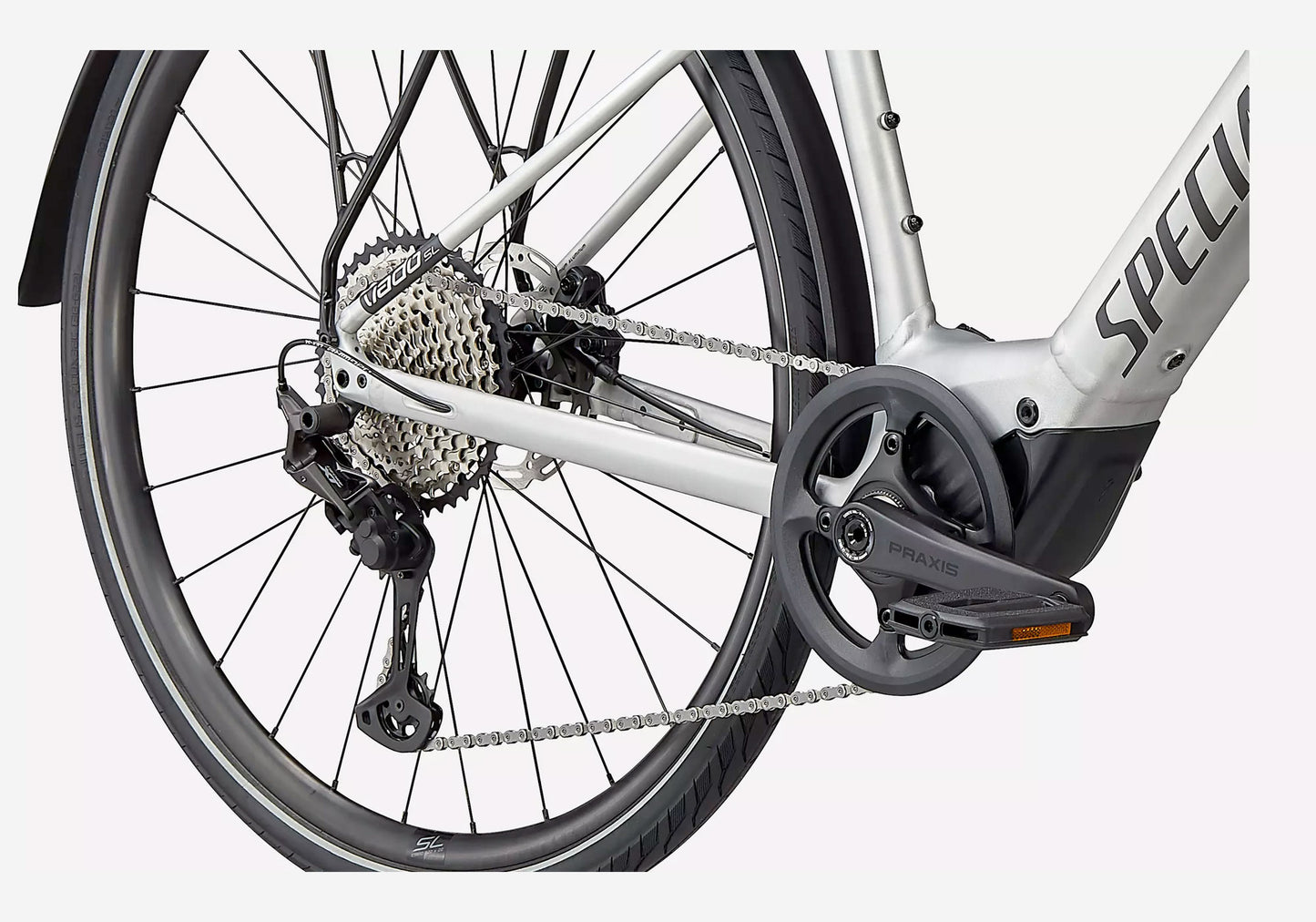 Specialized Turbo Vado SL 5.0 EQ Unisex Electric Urban Bike - Brushed Aluminium