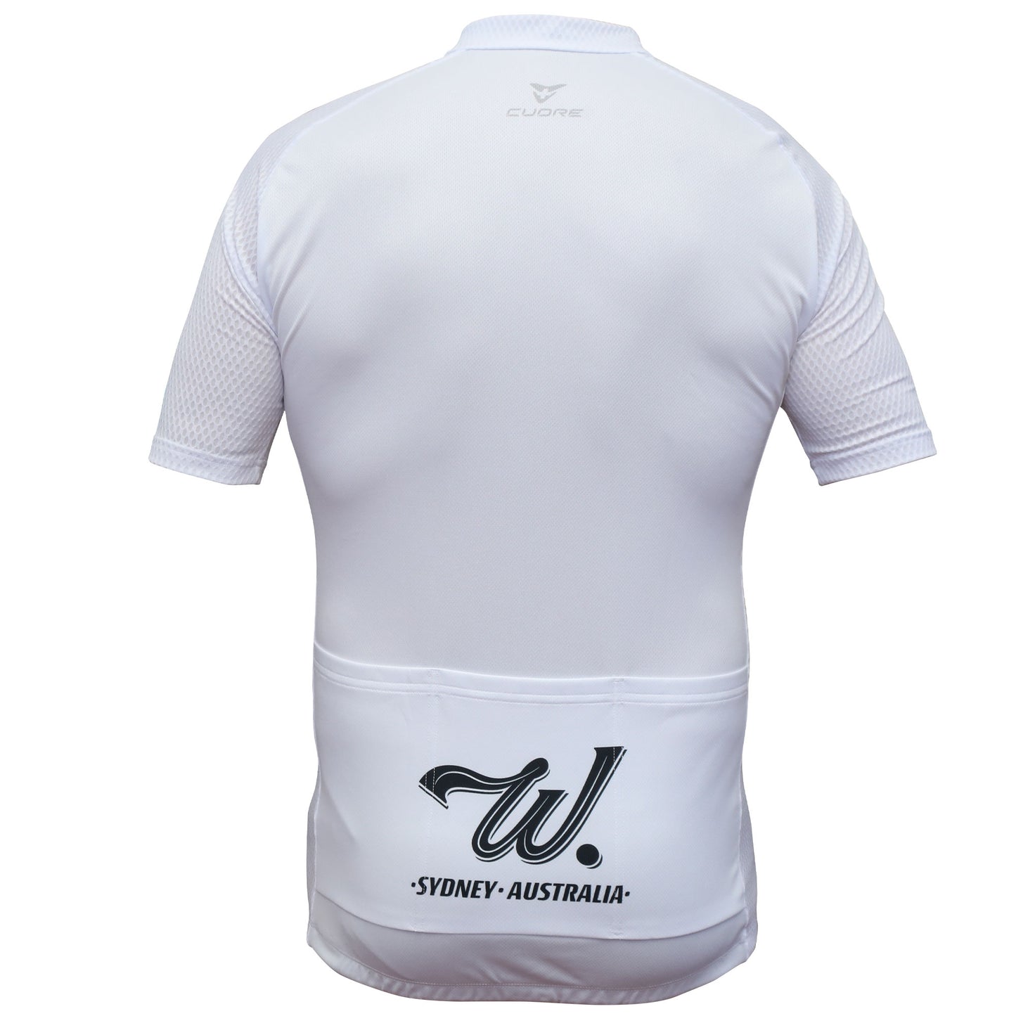 Wooly's Wheels Finisher Sport Jersey by Cuore of Switzerland, White