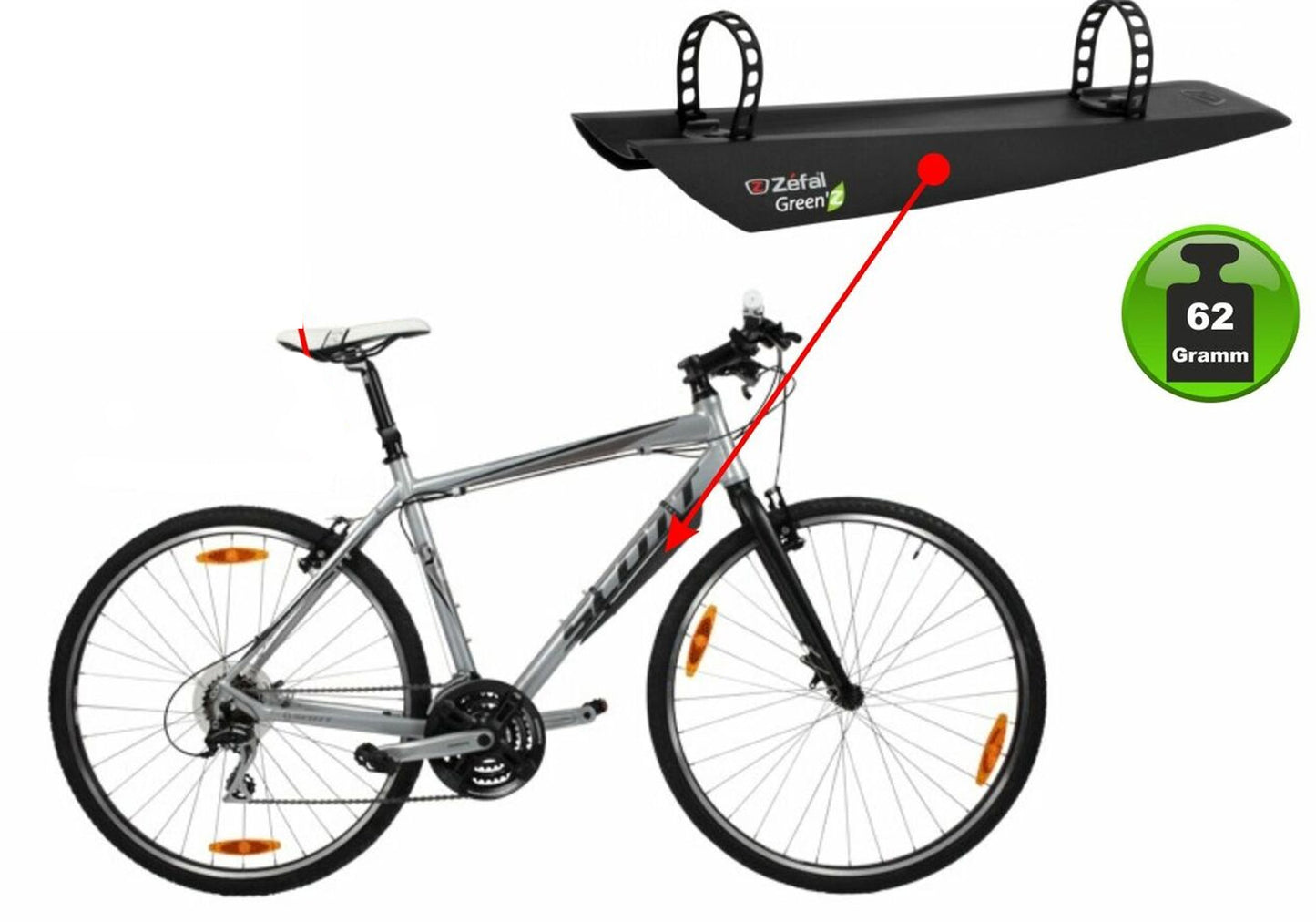 Zefal FC-50 Front Rain Deflector Woolys Wheels