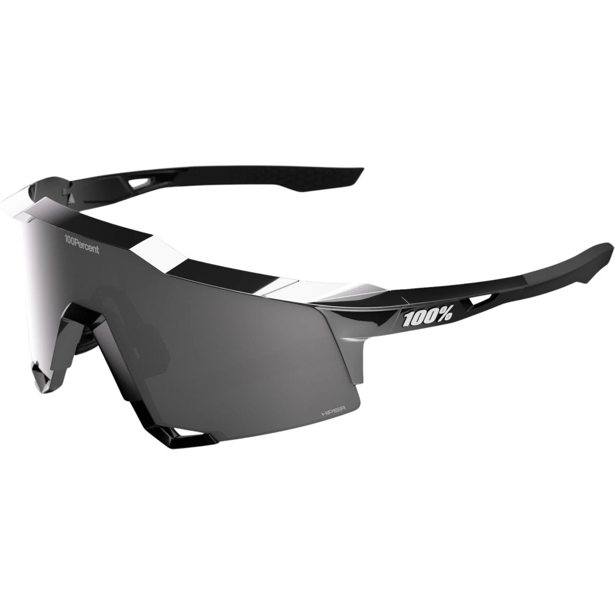 100% Speedcraft Soto 1 Cycling Sunglasses -  Polished Black Chrome with HiPER Mercury Mirror Lens image 1