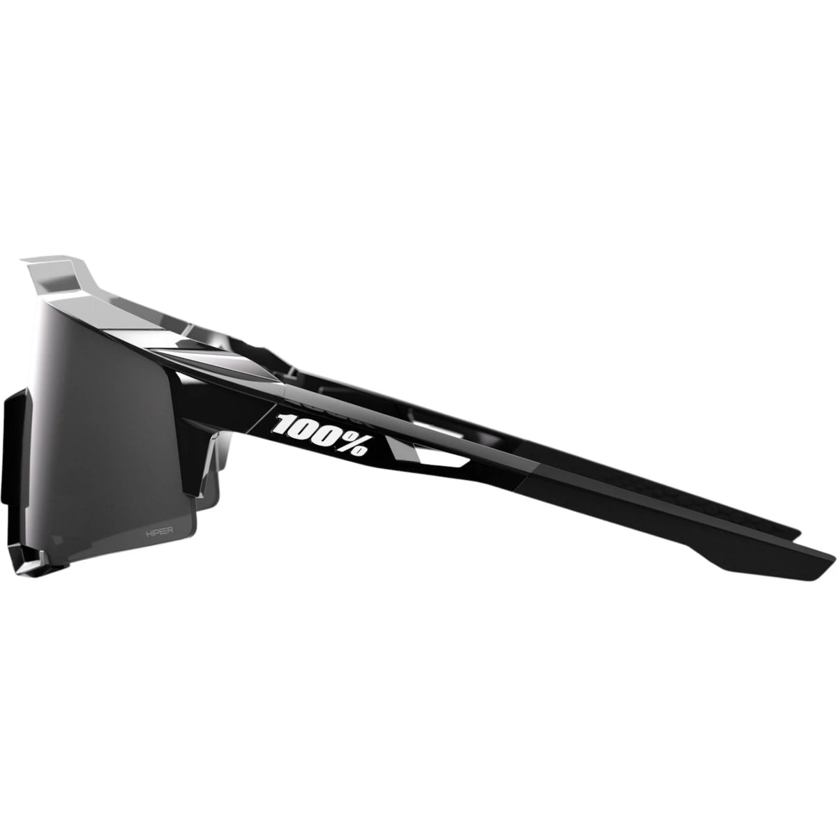 100% Speedcraft Soto 1 Cycling Sunglasses -  Polished Black Chrome with HiPER Mercury Mirror Lens image 4