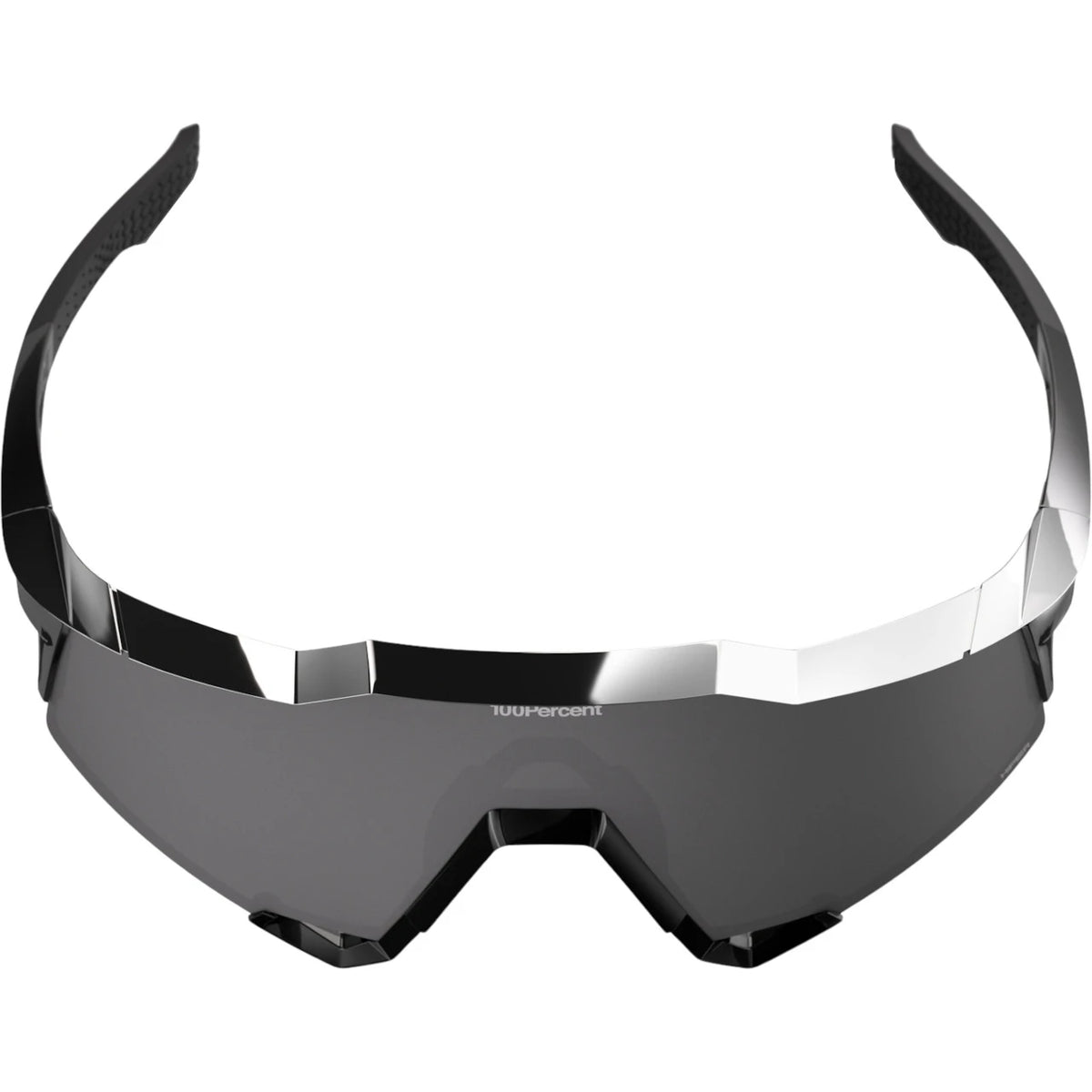 100% Speedcraft Soto 1 Cycling Sunglasses -  Polished Black Chrome with HiPER Mercury Mirror Lens image 3