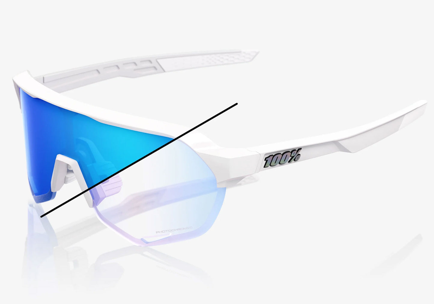 100% S2 Bastille LE Cycling Sunglasses - Blue Mirror Photochromic