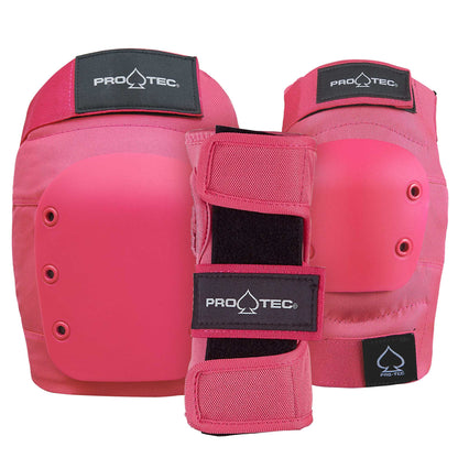 Pro-Tec Junior Street Gear Protective Pad Set - Pink Youth Small image 1