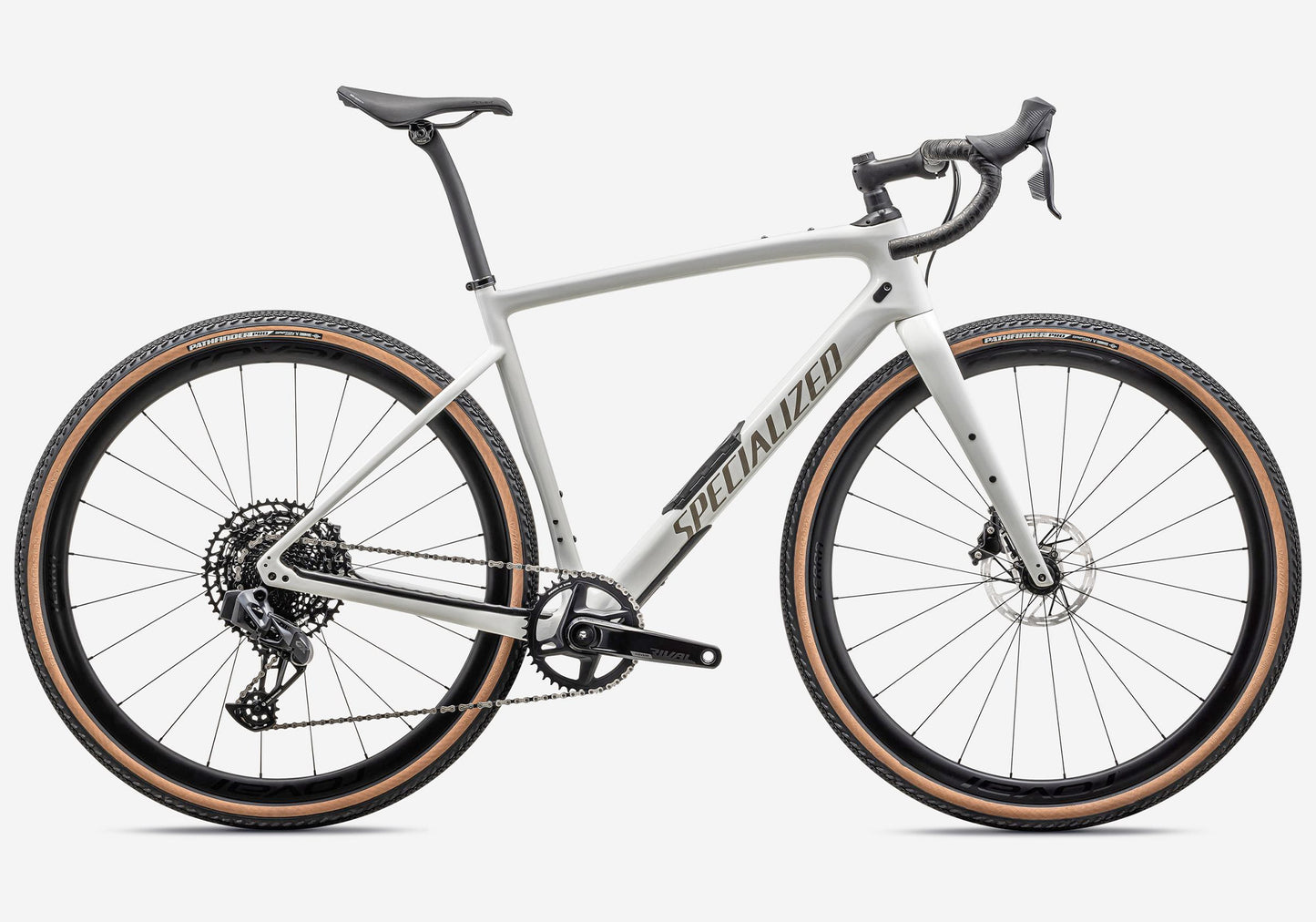 2024 Specialized Diverge Expert Carbon, Unisex Adventure Bike, Gloss Dune White/Taupe