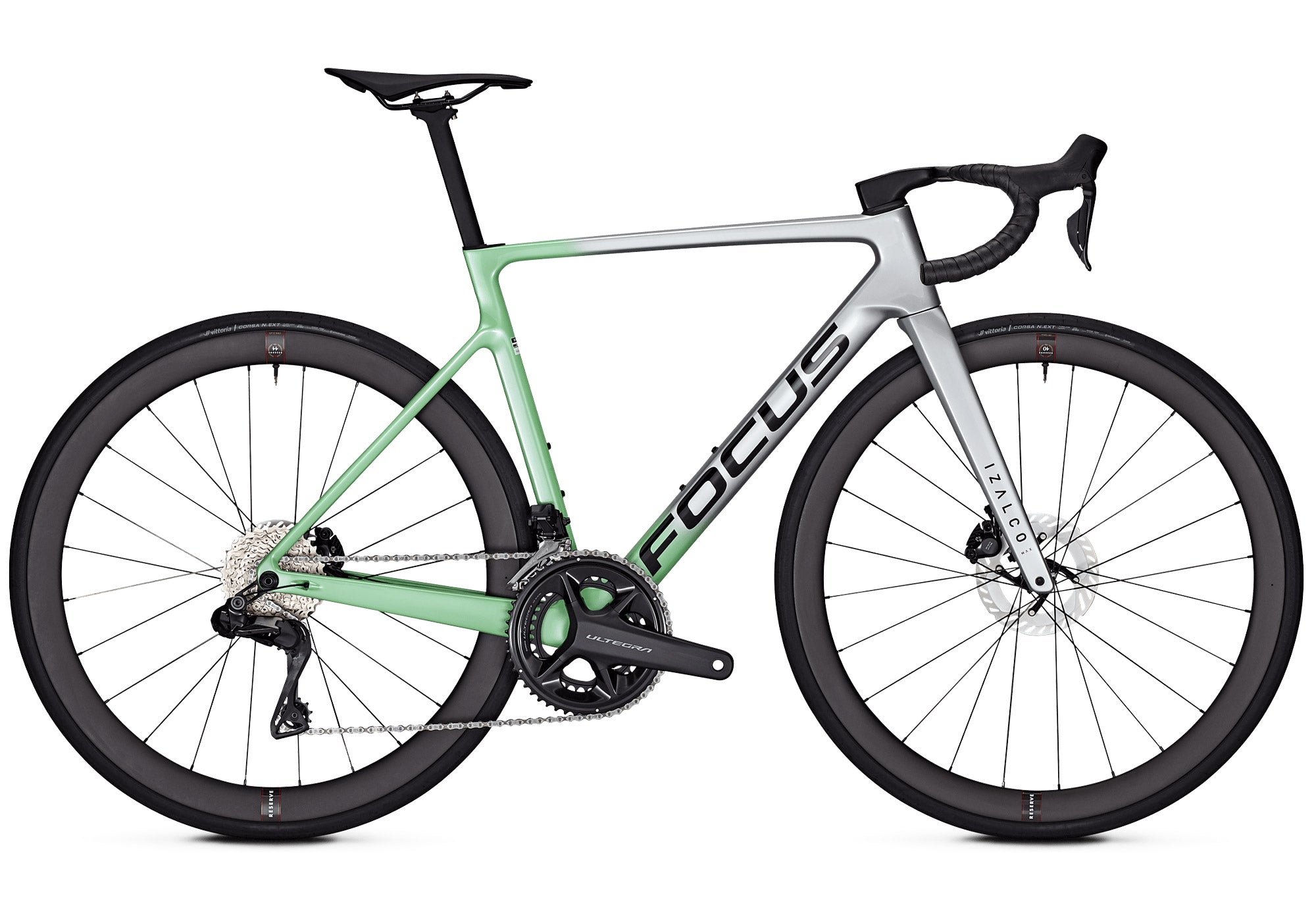 2026 Focus F26 Izalco Max 9.7 Unisex Road Bike - Nepal Silver/Mint