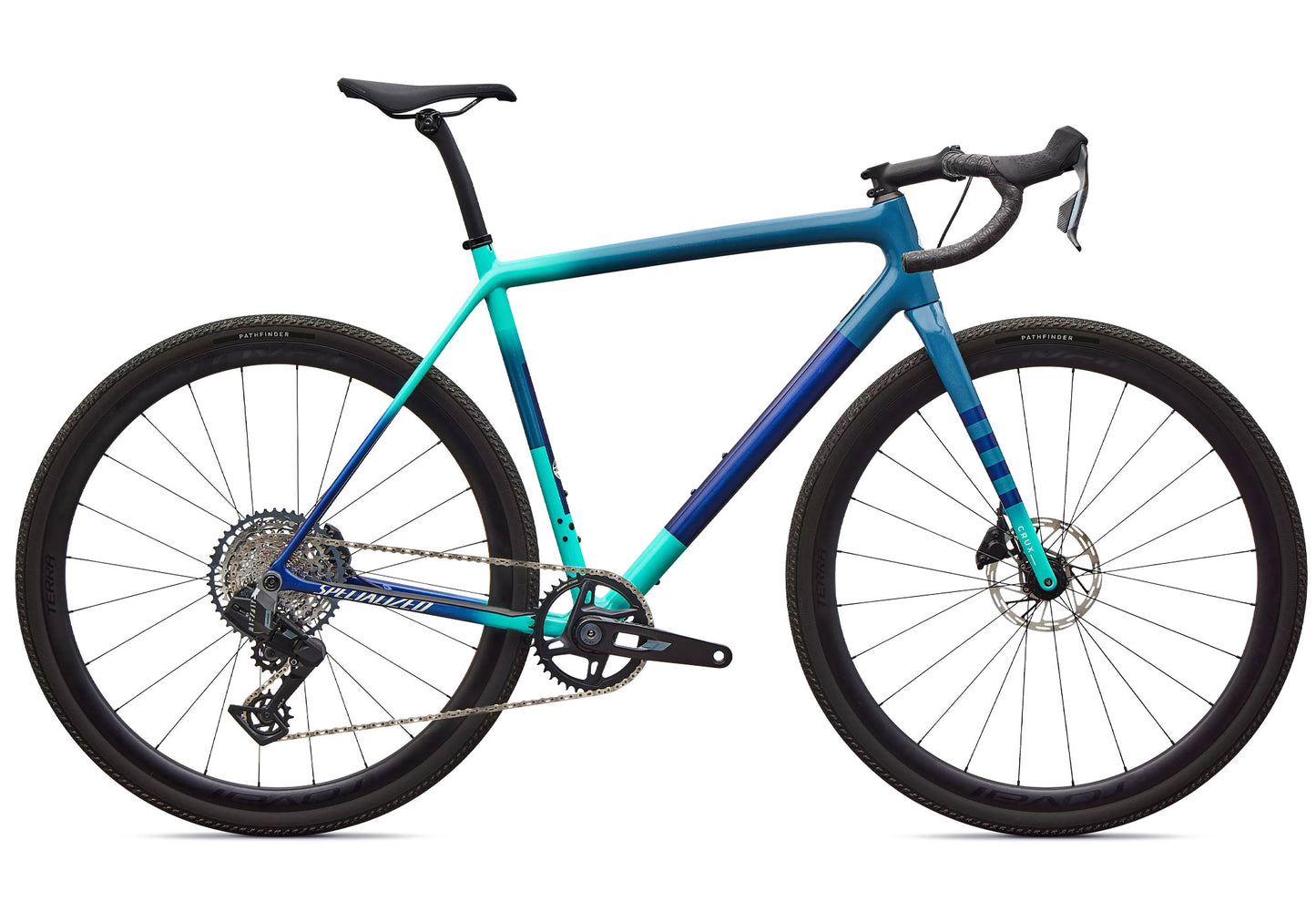 2026 Specialized Crux Expert SRAM Rival XPLR AXS, Grey Blue/Lagoon Blue